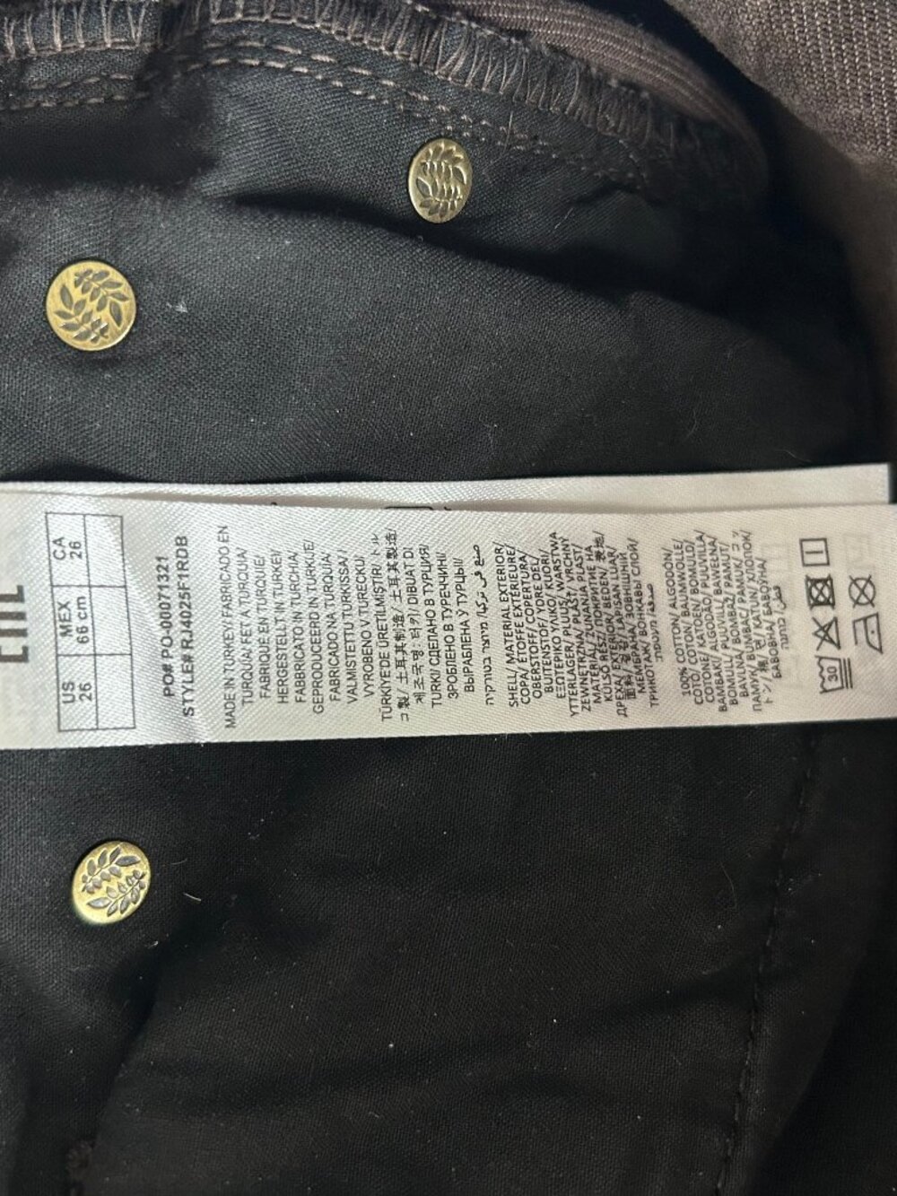 Rag & Bone Saige Low Rise Relaxed Straight Full Jeans Dark Brown Women Size 26 - Picture 11 of 14
